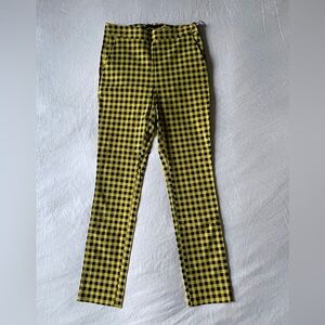 ❌ZARA Clueless Yellow Checked Straight Pants